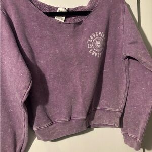 PINK Victoria's Secret Lavender Crew Neck Sweater and jogger set.